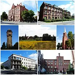 Collage of buildings in Szopienice-Burowiec