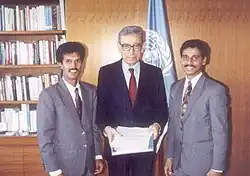 T.Srinivasa Rao and R.Gnanasegaran meeting with Boutros Boutros-Ghali, Secretary General UNO