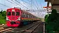 Tokyu 8500 series set 8618 with "JALITA" livery serving Tanjung Priok Line, Taken on July 10, 2025