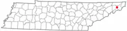 Location of Pine Crest, Tennessee