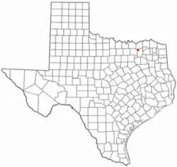 Location of Celeste, Texas