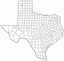Location of Channing, Texas