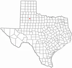 Location of Crosbyton, Texas