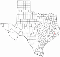 Location of Daisetta, Texas
