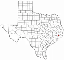 Location of Devers, Texas