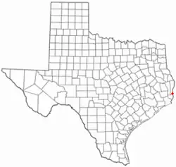 Location of Deweyville, Texas