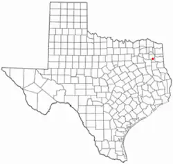 Location of East Mountain, Texas