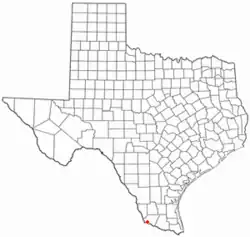Location of Escobares, Texas
