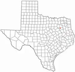 Location of Eustace, Texas