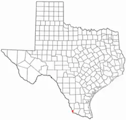 Location of Falcon Village, Texas