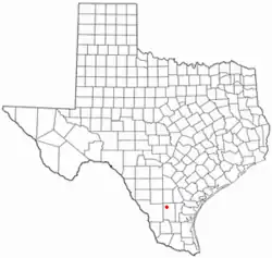 Location of Freer, Texas