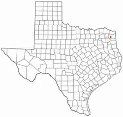 Location of Hughes Springs, Texas
