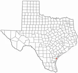 Location of Ingleside, Texas