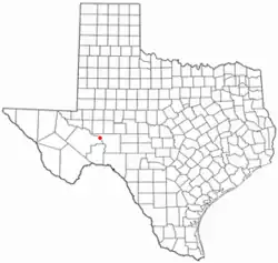 Location of Iraan, Texas