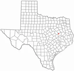 Location of Jewett, Texas