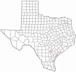 Location of Karnes City, Texas