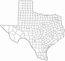 Location of Knippa, Texas