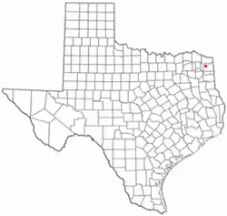Location of Marietta, Texas