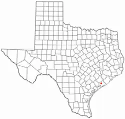 Location of Markham, Texas