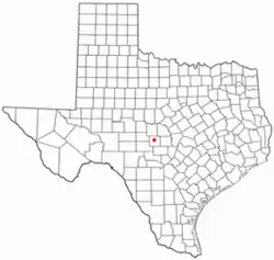 Location of Mason, Texas