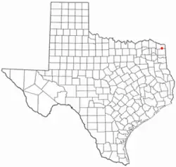 Location of Maud, Texas