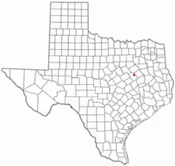 Location of Mexia, Texas