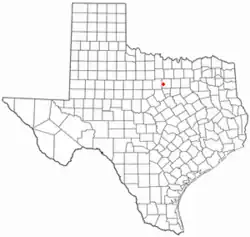Location of Millsap, Texas