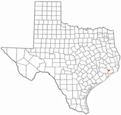 Location of Mont Belvieu, Texas