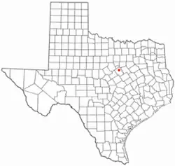 Location of Morgan, Texas