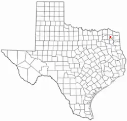 Location of Mount Pleasant, Texas