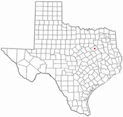 Location of Mustang, Texas