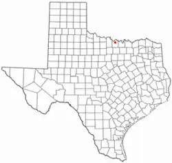 Location of Nocona, Texas