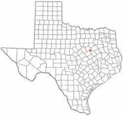Location of Penelope, Texas