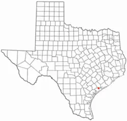 Location of Point Comfort, Texas