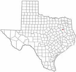 Location of Poynor, Texas