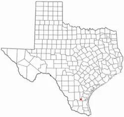 Location of Premont, Texas