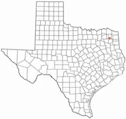 Location of Rocky Mound, Texas