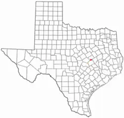 Location of Rosebud, Texas