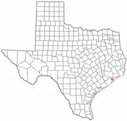 Location of Algoa, Texas