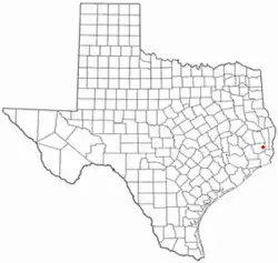 Location of Silsbee, Texas