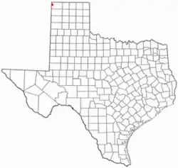 Location of Texline, Texas