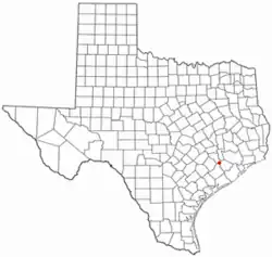 Location of Wallis, Texas