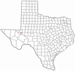 Location of Wickett, Texas