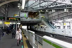 View of the platforms looking northward