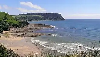 Overlooking Freestone Cove from Fossil Bluff with Table Cape in the background