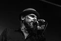 Tad Robinson performing at Toulouse Tout (meaning all in English) Blues in Toulouse, France, April 2015