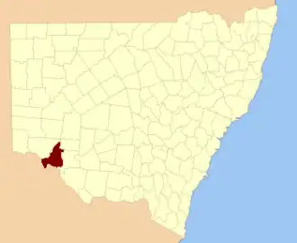 Location in New South Wales