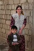 A Tajik woman and her son.