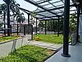 A mini park within the station