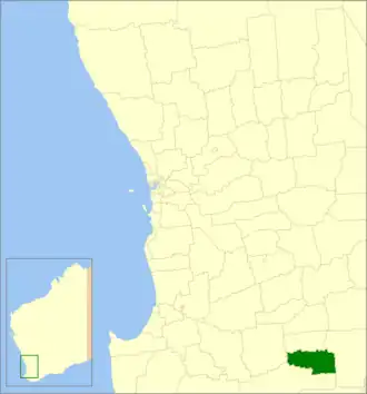 Location in Western Australia